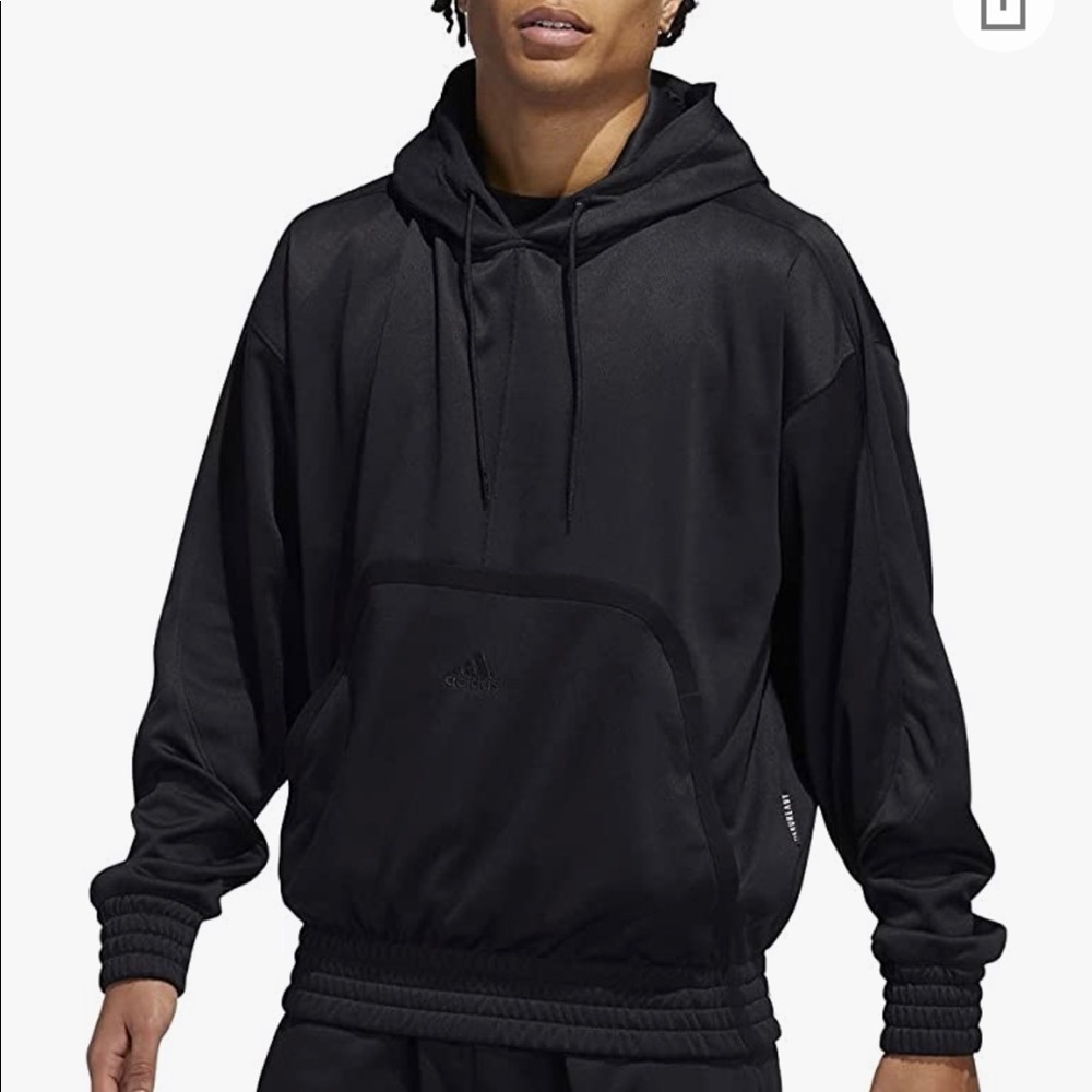 Adidas Cross Up 365 Men’s Basketball Hoodie Hooded Sweatshirt Black NEW